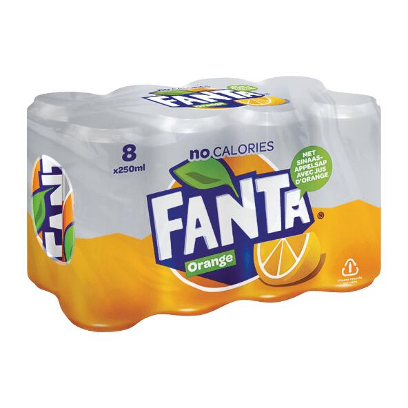 Fanta orange zero, 8 pcs