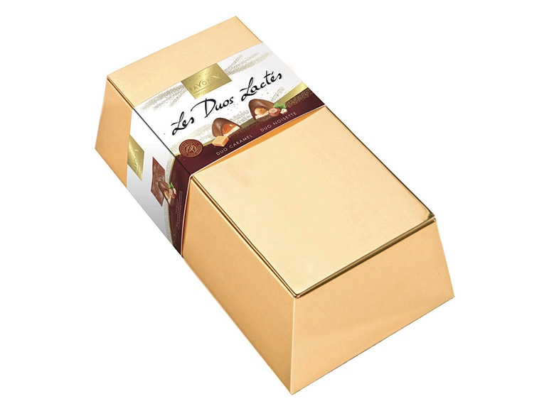 Lingot or duo chocolat noisette et caramel