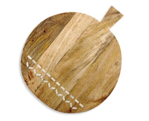 Crofton 
 Wood Cheese Board with Marble Inlay