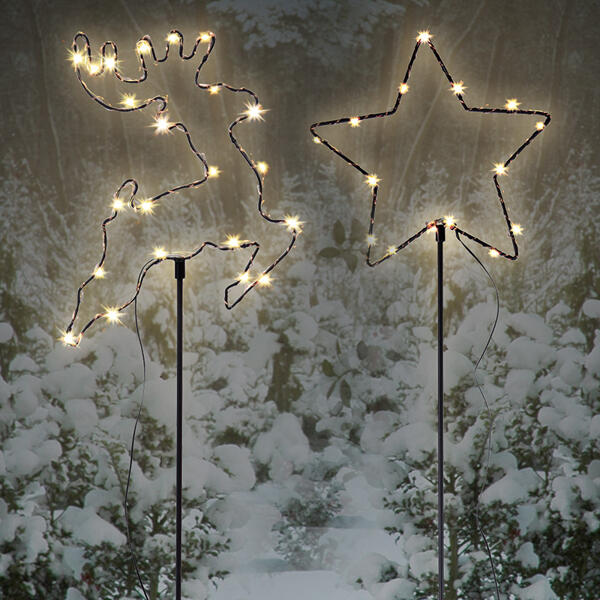 LED-Winter-Gartenstecker