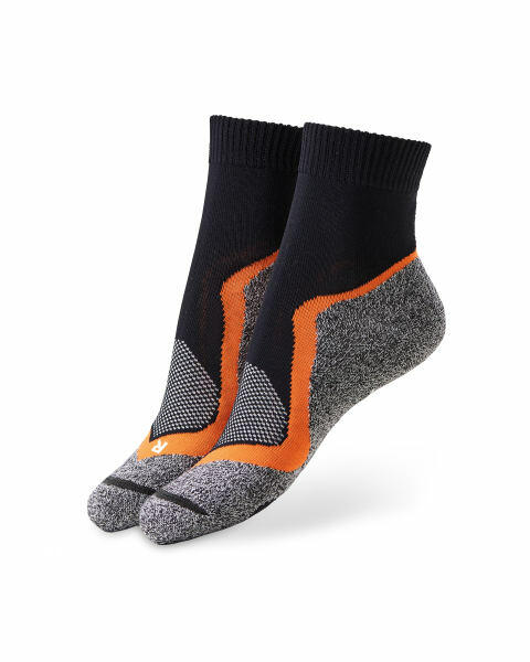 Black/Orange Cycling Ankle Socks