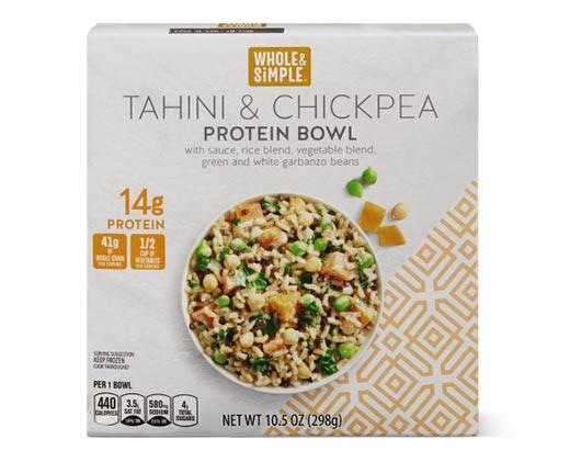 Whole & Simple 
 Tahini & Chickpea or Edamame Protein Bowl