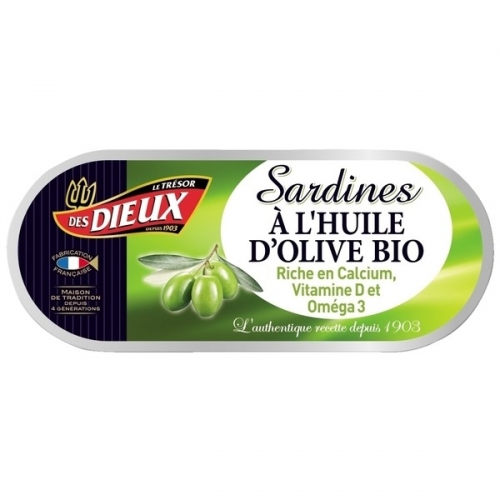 Sardines à l'huile d'olive extra Bio