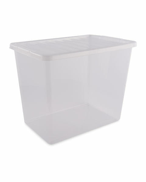 Clear 80L Plastic Storage Box