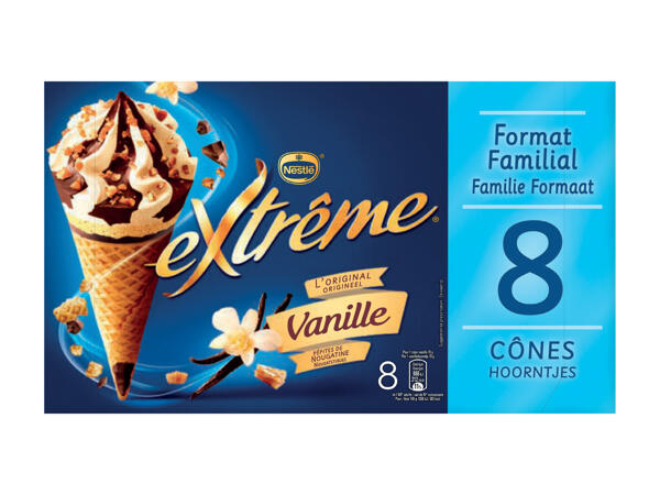 8 glaces extrême vanille