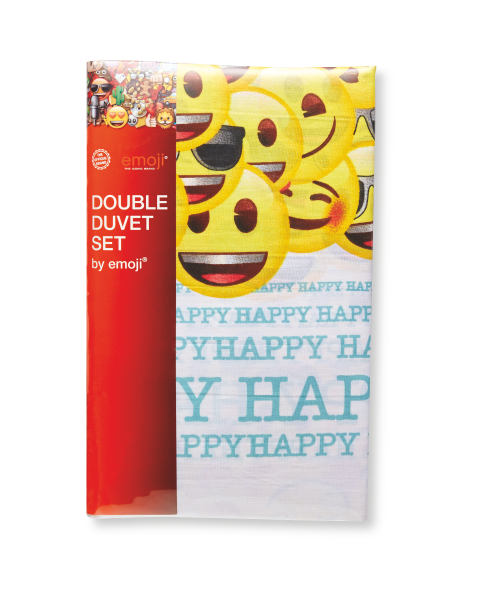 Emoji® Happy Double Duvet Set