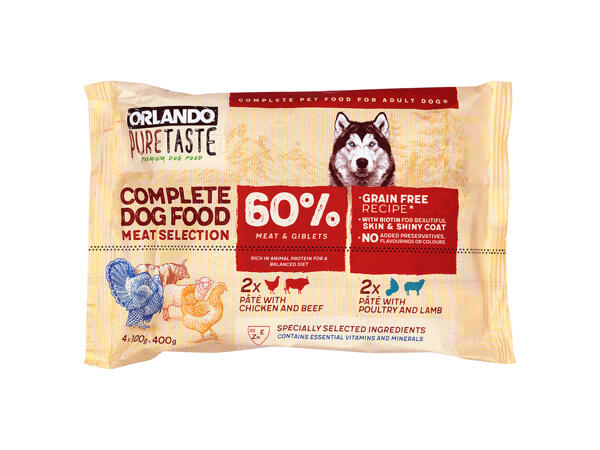 Orlando Pure Taste Complete Dog Food Meat Selection Pouches