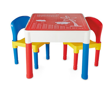 Reversible Construction Table with Chairs