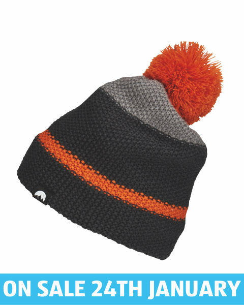Adult's Orange/Black Pom Knitted Hat