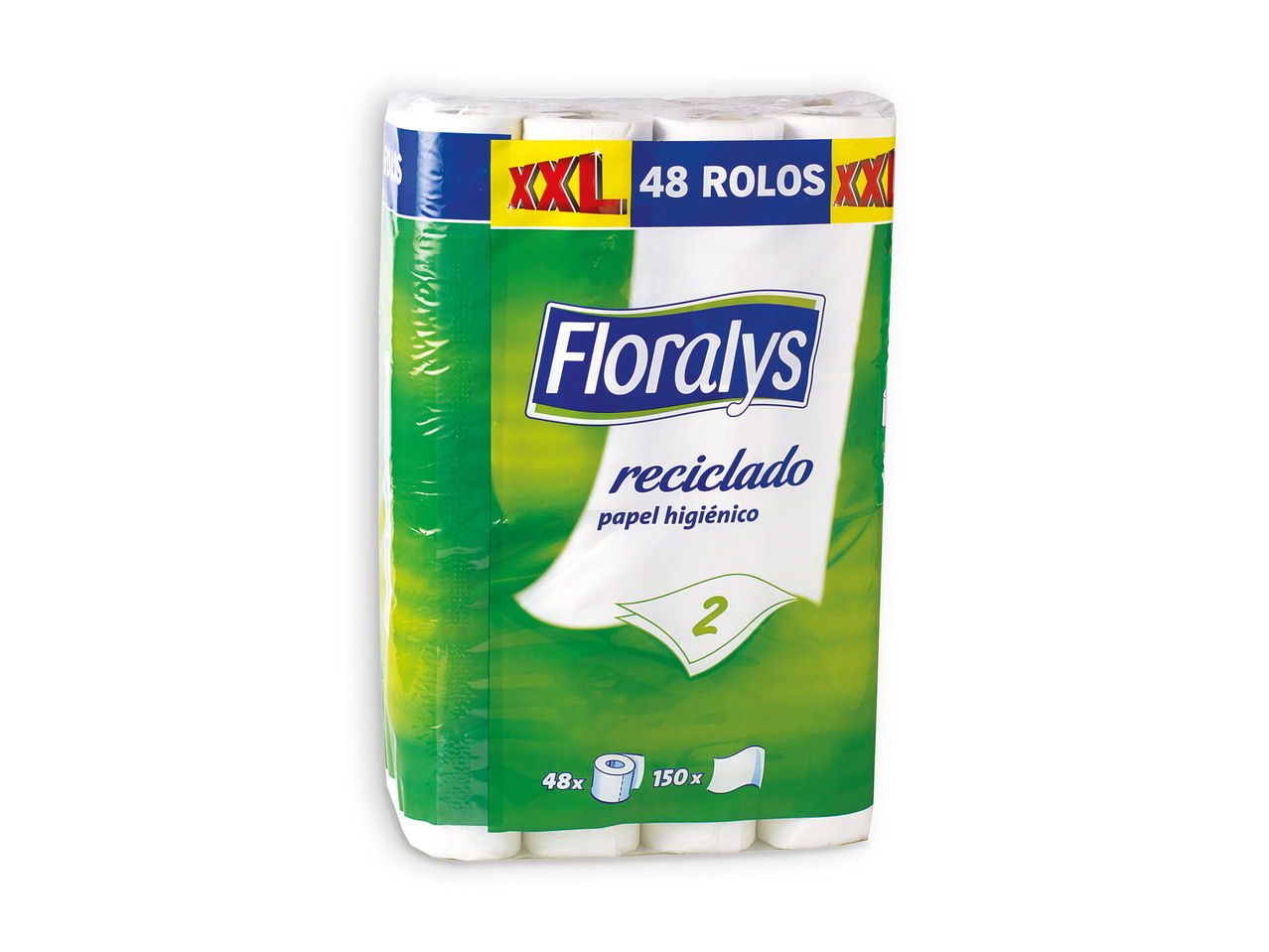 FLORALYS(R) Papel Higiénico 100% Reciclado
