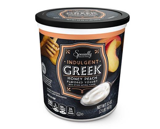 Specially Selected 
 Indulgent Honey Peach or Cherry Greek Yogurt