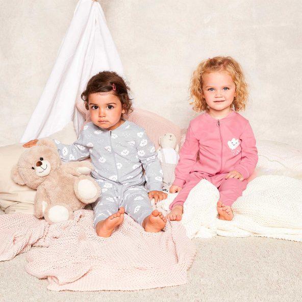Piżama/ Pajacyk dziewczęcy z bawełną BIO