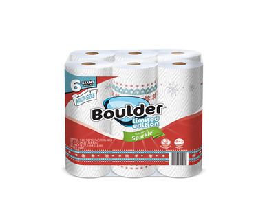 Boulder 6-Roll Holiday Print Paper Towels