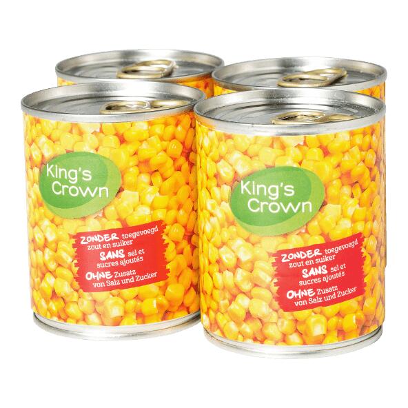 KING'S CROWN(R) 				Zoete maïs, 4-pack