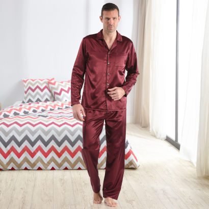 Satijnen pyjama voor heren