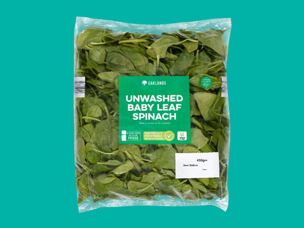 Oaklands Unwashed Baby Leaf Spinach