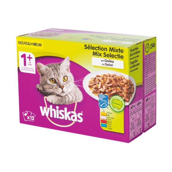 Nourriture pour chats Whiskas, pack de 12