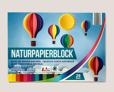Naturpapier-/ Farbkartonblock