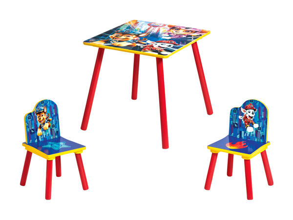 Ensemble table et chaises pour enfants, 3 pièces (uniquement au Tessin)
