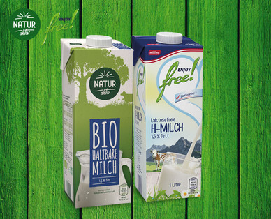 NATUR AKTIV / ENJOY FREE! Haltbare Bio-/Laktosefreie Milch