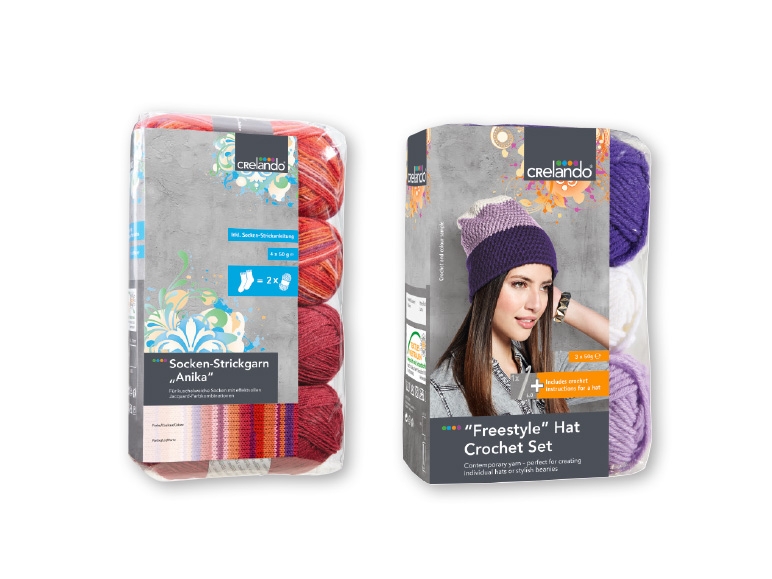 Crelando Anika Sock or Freestyle Mat Knitting Yarn