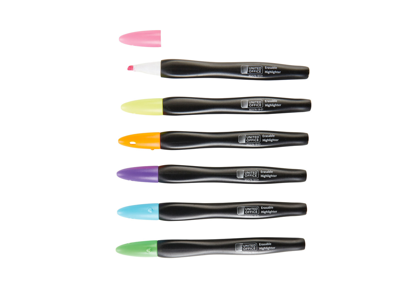 Highlighters, 6 pieces / Neon Gel Pens, 6 pieces or Felt Tips, 6 pieces, Erasable