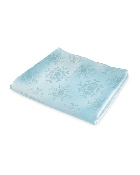 Blue Snowflakes Round Tablecloth
