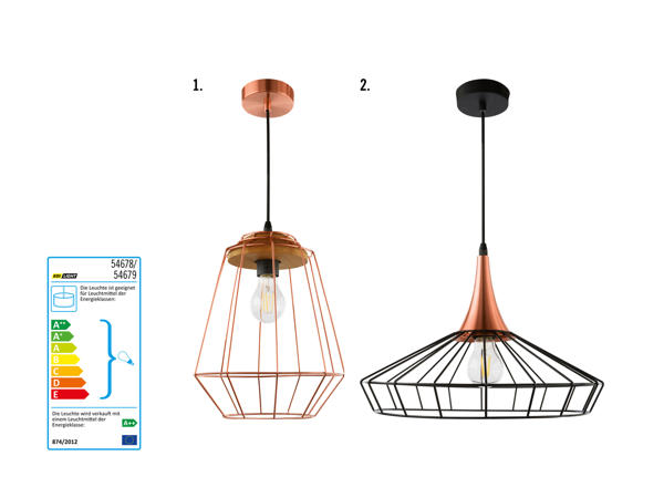 Lampada LED a sospensione retro (solo in Ticino e nella Svizzera francese)