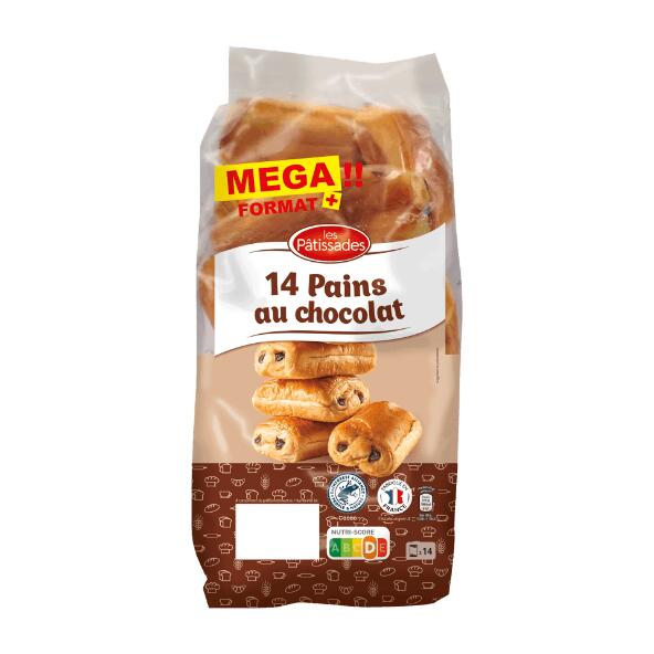 LES PATISSADES XXL(R) 				14 pains au chocolat