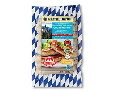 Deutsche Küche 
 Nuremberg or Nuremberg Reduced Fat Bratwurst