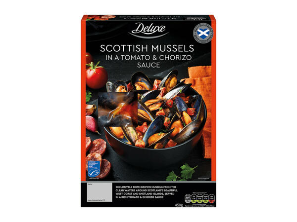 Deluxe Scottish Mussels in Tomato & Chorizo Sauce