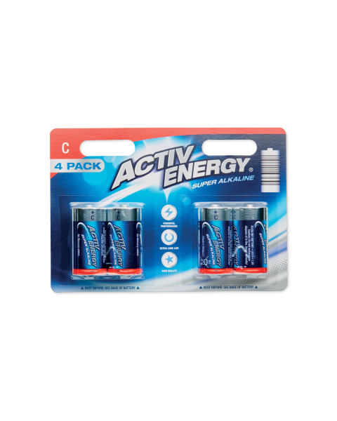 Activ Energy C Size Batteries 4-Pack