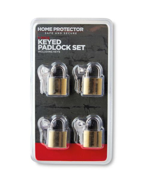 Home Protector Keyed Brass Padlock