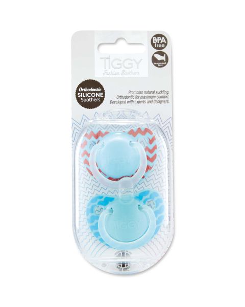 0-6 Months Red & Blue Zig Soothers