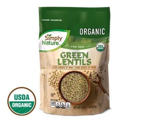 Simply Nature 
 Organic Green or Red Split Lentils