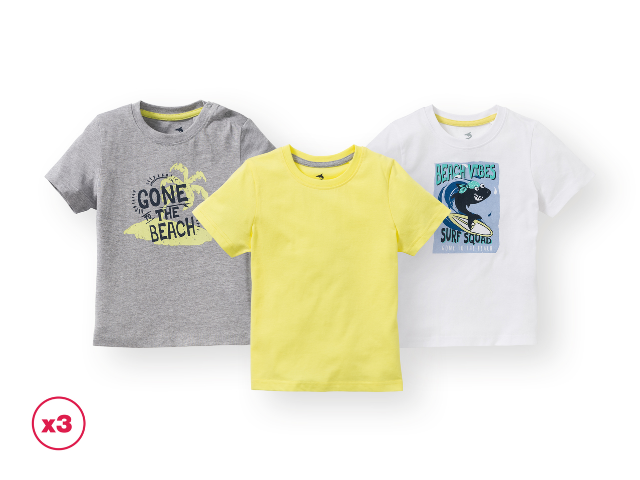 'Lupilu(R)' Camiseta de colores niños pack 3 100% algodón