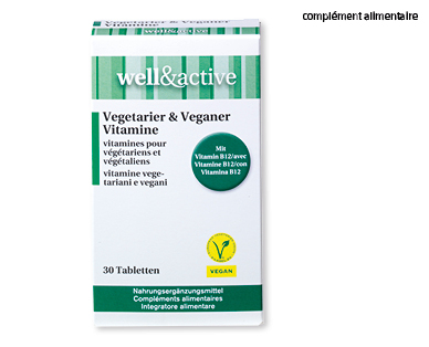 Vitamines pour végétariens/végétaliens WELL & ACTIVE