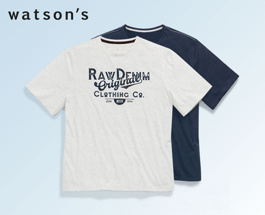 WATSON'S Herren-T-Shirt, Doppelpkg.