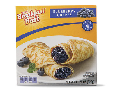 Breakfast Best Blueberry or Chocolate Breakfast Crepes