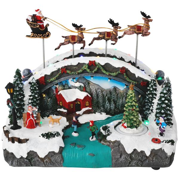 Scène de Noël avec rennes Magic Village