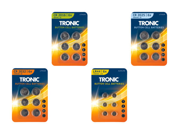 TRONIC(R) Knapcellebatterier 6-pak