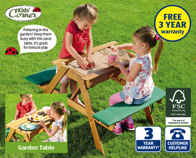 Children's Garden Table with Sandpit