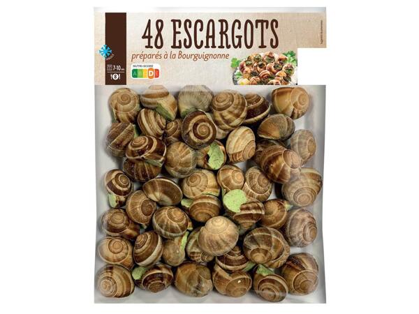 48 escargots préparés à la Bouguignonne