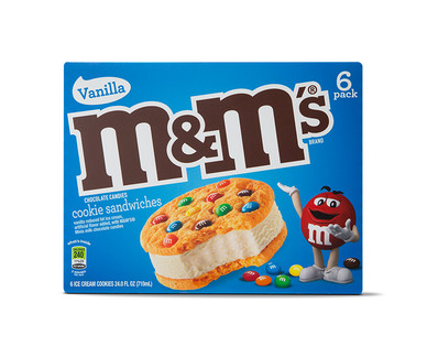 M&M's Ice Cream Cookie Sandwiches