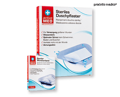 Fasciatura adesiva sterile/Cerotto sterile per doccia ACTIVE MED