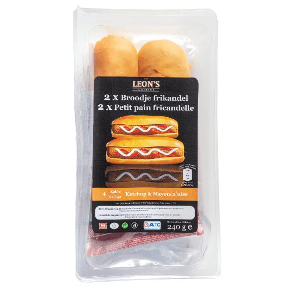 Hot-dogs ou petits pains fricandelle, 2 pcs