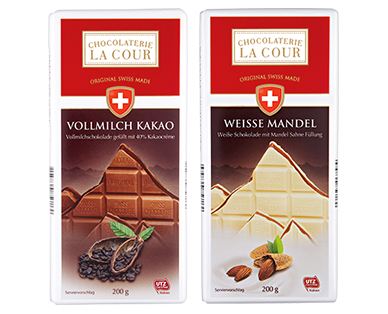 CHOCOLATERIE LA COUR Schweizer Tafelschokolade