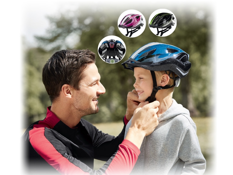 CRIVIT(R) Kids' Cycling Helmet with Rear LED Light